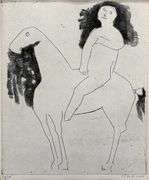 Rare Marino Marini Signed Etching Edition of 50, 1970