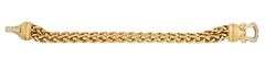 David Yurman 0.75ctw Diamond Buckle Double Wheat Chain Bracelet in 18K