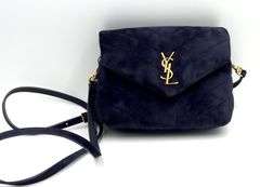 YSL Loulou Toy Suede Midnight Blue Crossbody