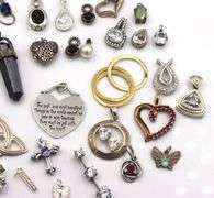 Group lot of Vintage 925 sterling silver pendants
