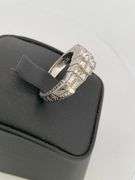 CERTIFIED PLATINUM AND DIAMOND RING.