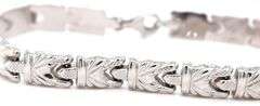Pretty Italian Made 14K WG Stampatto Bracelet