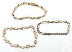 Group lot of 10 vintage 925 sterling silver bracelets