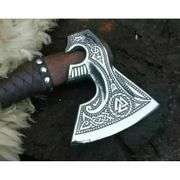 Handmade Russian Valknut Viking Axe