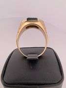 MEN'S CERTIFIED 14K YELLOW GOLD DIAMOND RING