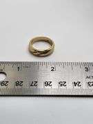 10k yellow gold diamond band, size 7.5 -5.8 gr