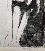 Rare Marino Marini Signed Etching Edition of 50, 1969