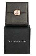 David Yurman Morganite and 0.30ctw Diamond Frame Ring in 18K