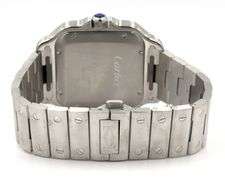 Cartier Santos date stainless steel watch