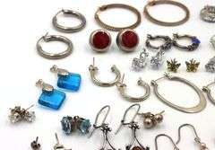 Group lot of Vintage 925 sterling silver earrings
