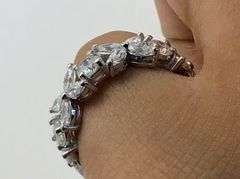 14K White Gold Marquise Cut Lab Diamond Ring
