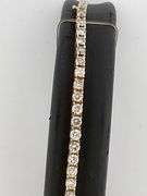 CERTIFIED 14K YELLOW GOLD DIAMOND TENNIS BRACELET