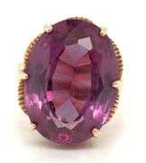 Impressive Vintage 10K YG Amethyst Ring