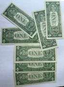 Seven CHCU $1 1957 Silver Certificatesd