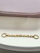 24" 18k chain with extra link , Extra link can be used as ring with size of 5.5 inch