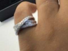 14K White Gold Round Brilliant Cut Diamond Ring