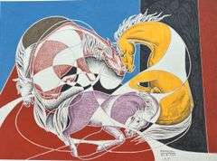 Houshang Seyhoun ,Horses (2000) ,AP Lithograph.
