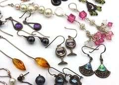Group lot of vintage 925 sterling silver earrings
