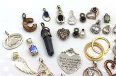 Group lot of Vintage 925 sterling silver pendants