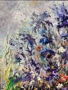 Textured Impressionist French Lavender Garden Painting