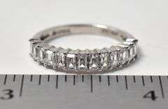 Cz Band Ring in Sterling Silver