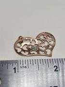 Beatiful 14K Rose gold with diamond accent heart shape pendent