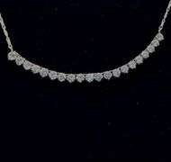 14K Yellow Gold Mini Riviera Lab Diamond Necklace