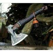 Handmade Russian Valknut Viking Axe