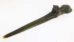 Emilie Fiero Vintage Bronze Cat Letter Opener