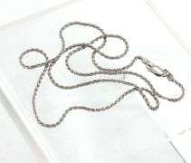 18kt White gold wheat link chain necklace