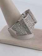 MEN'S CERTIFIED 14K WHITE GOLD DIAMOND RING. 7.50 CARATS OF DIAMONDS