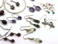 Group lot of Vintage 925 sterling silver earrings