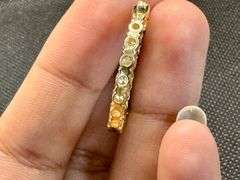 14K Yellow Gold Lab Diamond Hoops