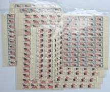 10 4 Cent Flag US Comm Sheets 1960  Era