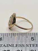 14K gold with 1.10 ctw pearl shape D, VVS1 lab grown diamond ring