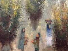 Collectible oil on canvas by Albert Goldman (1922-2011)