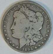 Rare key date 1893-O Morgan Silver Dollar in VG/Fine, rim bump