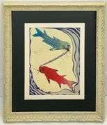 Salvador Dali Lithograph 'Pisces' from 'Signs of the Zodiac' Framed, 1969