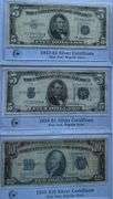 $5 1934 D $5 1953 A $10 1934 A Silver Certificates.