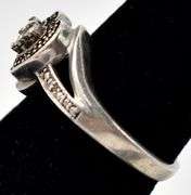 Diamond Chip Heart Ring with Accents in Sterling Silver