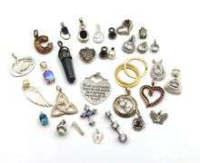 Group lot of Vintage 925 sterling silver pendants