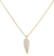 Tiffany & Co. 0.25ctw Diamond Angela Cummings Feather Leaf Pendant Necklace in 18K and Platinum