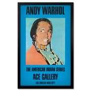 American Indian Series 3 Piece Set (Black, Red & Blue) by Warhol (1928-1987)