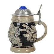 German Beer Stein with Pewter Lid