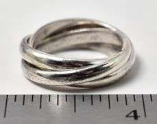 Three Hoop Stackable Ring in Sterling Silver