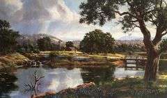 Large Fine Art Giclee Titled Peaceful Pond by Nenad Mirkovich