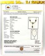 Splendid Brand New European 12.00CTW Oval Faceted Blue Sapphires & 5.00CTW Diamond necklace in 14K Y