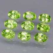 Dazzling 7.14ct untreated apple green Peridot set!