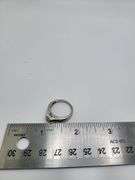 14k white gold diamond wedding band, size 7 -4.0 gr