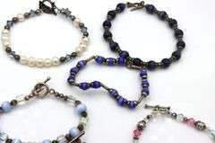Group lot of 6 vintage 925 sterling silver bracelets